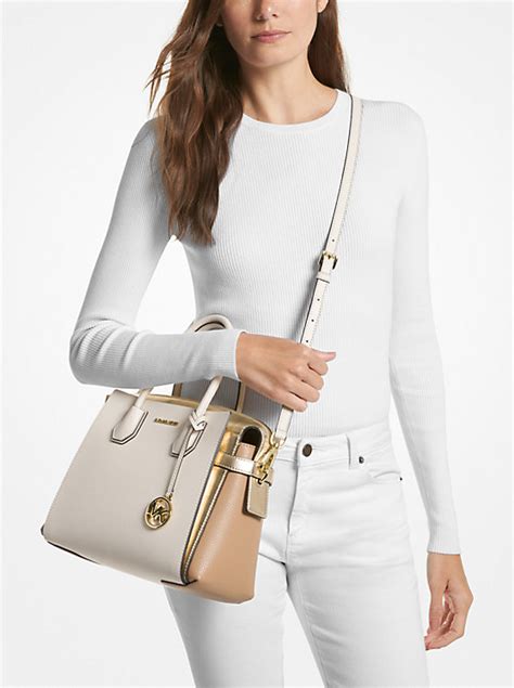 michael kors grayson satchel black silver|Michael Kors mercer belted satchel.